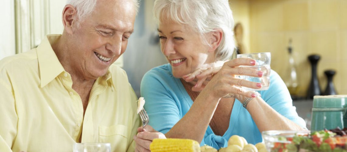 Dental Implant Patients Eating Dinner Together